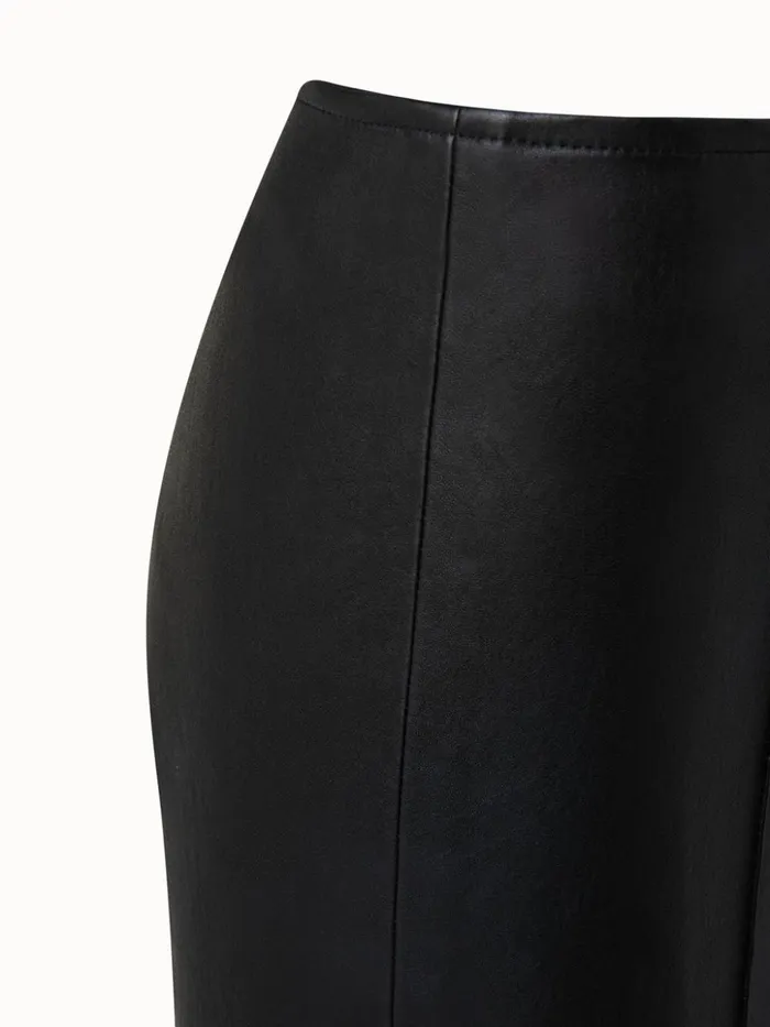 Slim Cut Leather Pants Black Women Akris Pants