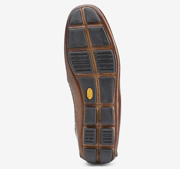SlipOns and Loafers Men Dayton Penny Loafer Brown Italian Calfskin Johnston and Murphy