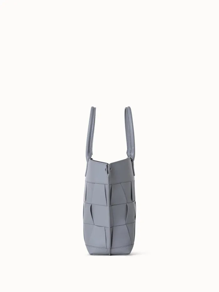 Small Ai Messenger Bag In Braided Leather Trapezoids Felt Women Akris Crossbody Bags