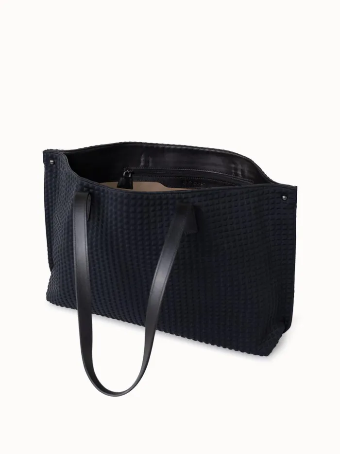 Small Ai Shoulder Bag In Techno Trapezoid Fabric Black Women Akris Shoulder Bags