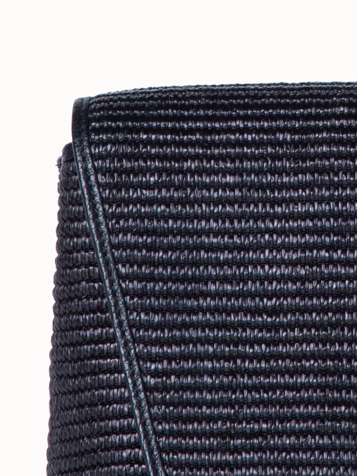 Small Anouk Day Bag In Raffia Black Women Akris Crossbody Bags