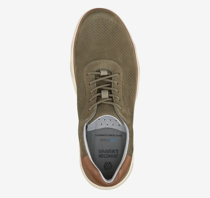 Sneakers Men Johnston and Murphy Reactivate UThroat Taupe Nubuck