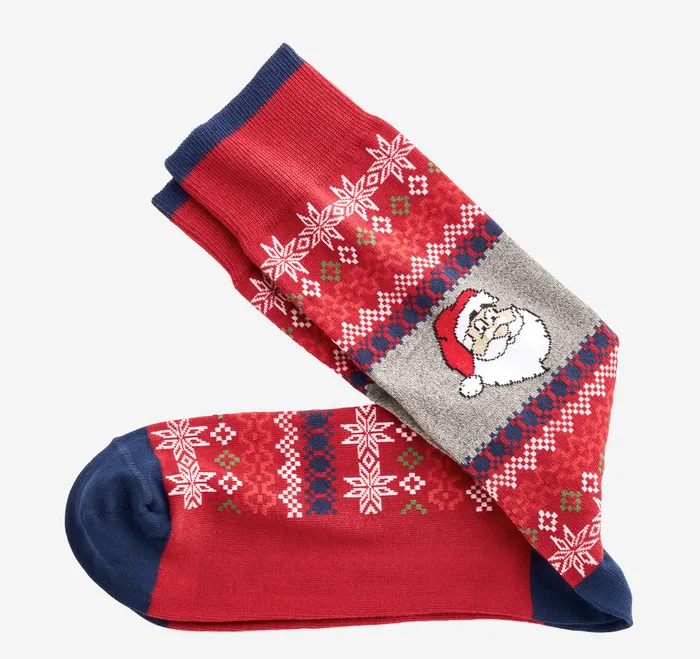 Socks Pima Cotton HolidayThemed Socks Santa Sweater Johnston and Murphy Men