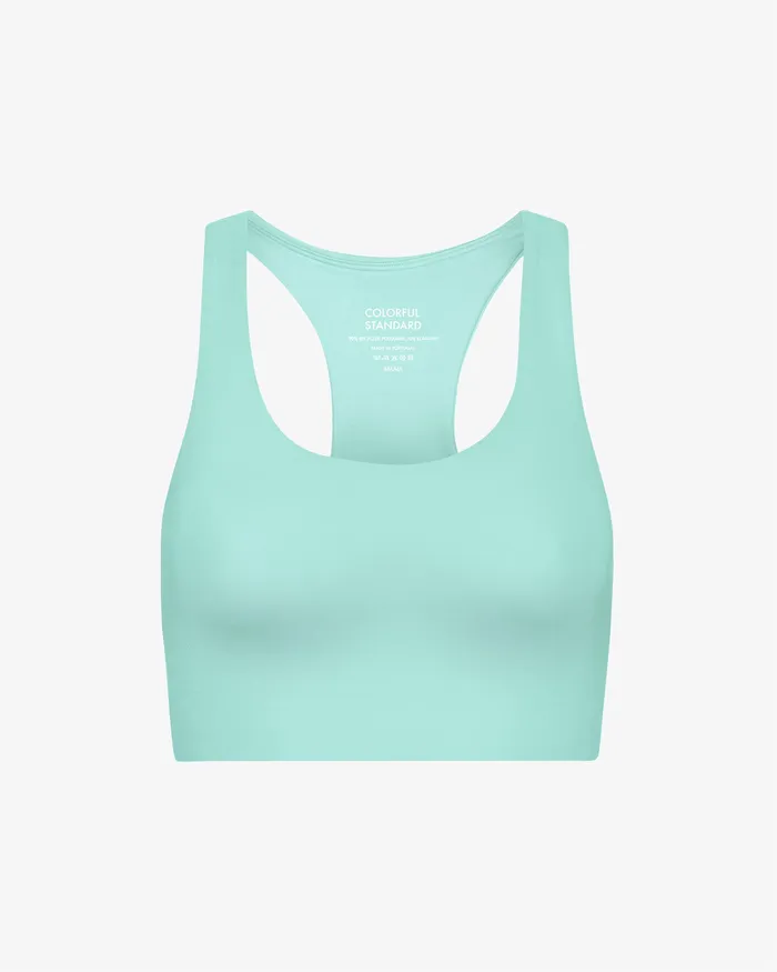 Sports Bras Women Active Cropped Bra 8211 Teal Blue Colorfulstandard
