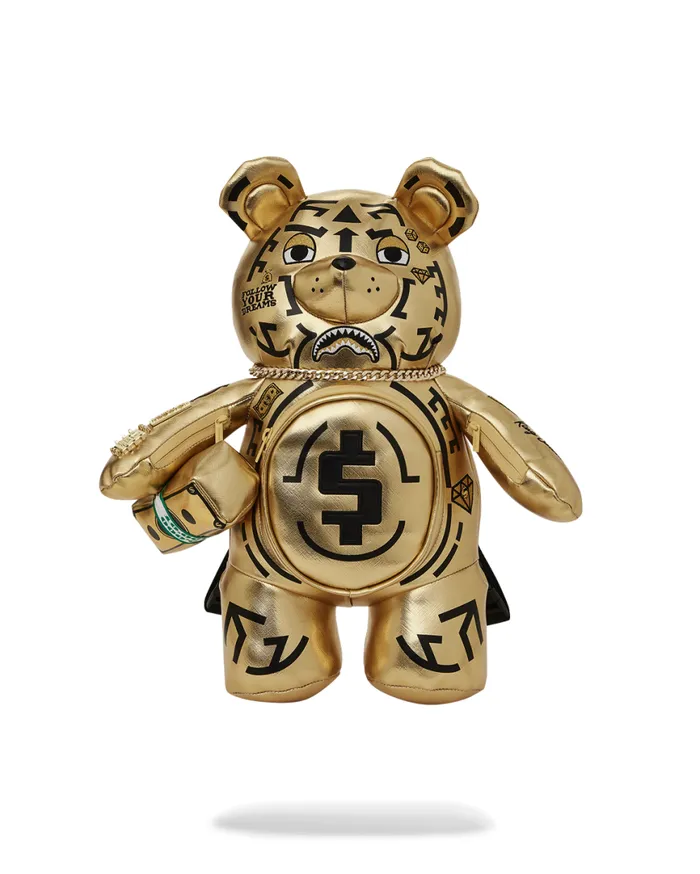SPRAYGROUND Backpacks AI8 AFRICAN INTELLIGENCE PATH TO THE FUTURE II MEDIUM MONEYBEAR TEDDYBEAR BACKPACK 8211 Universal