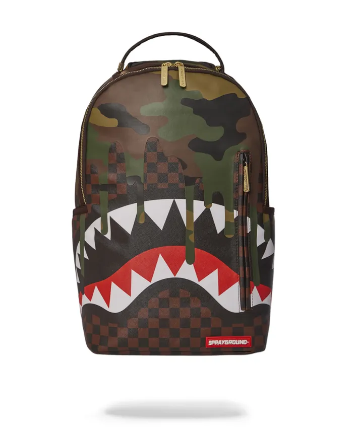 SPRAYGROUND Backpacks CAMO DRIP SHARKS IN PARIS BACKPACK DLXV 8211 Universal