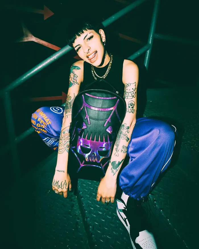 SPRAYGROUND Backpacks CAZZU IRIDESCENT CUT and SEW SPIDER SKULL SHARK BACKPACK DLXV 8211 Universal SPRAYGROUND Backpacks CAZZU IRIDESCENT CUT and SEW SPIDER SKULL SHARK BACKPACK DLXV 8211 Universal