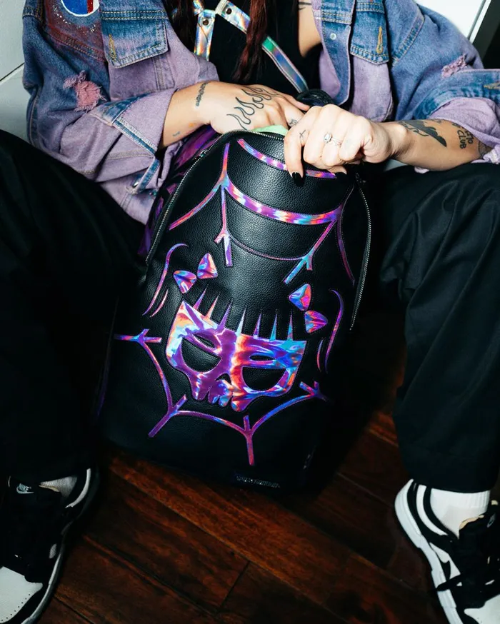 SPRAYGROUND Backpacks CAZZU IRIDESCENT CUT and SEW SPIDER SKULL SHARK BACKPACK DLXV 8211 Universal SPRAYGROUND Backpacks CAZZU IRIDESCENT CUT and SEW SPIDER SKULL SHARK BACKPACK DLXV 8211 Universal
