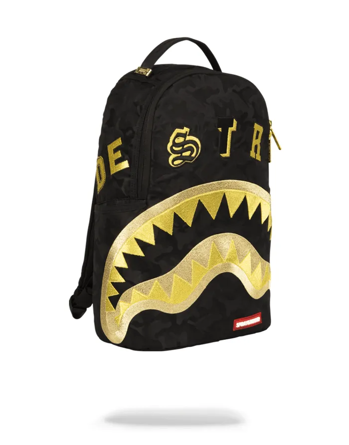SPRAYGROUND Backpacks DESTROY SHARK GOLD CAMO 8211 Universal SPRAYGROUND Backpacks DESTROY SHARK GOLD CAMO 8211 Universal