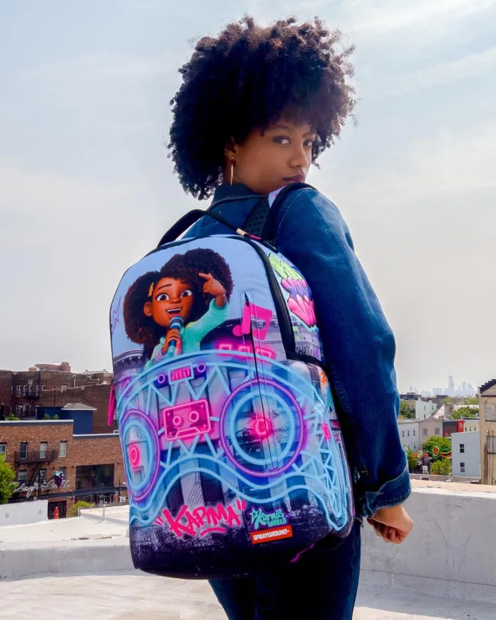 SPRAYGROUND Backpacks KARMA039S WORLD TURN UP THE VOLUME BACKPACK 8211 Universal