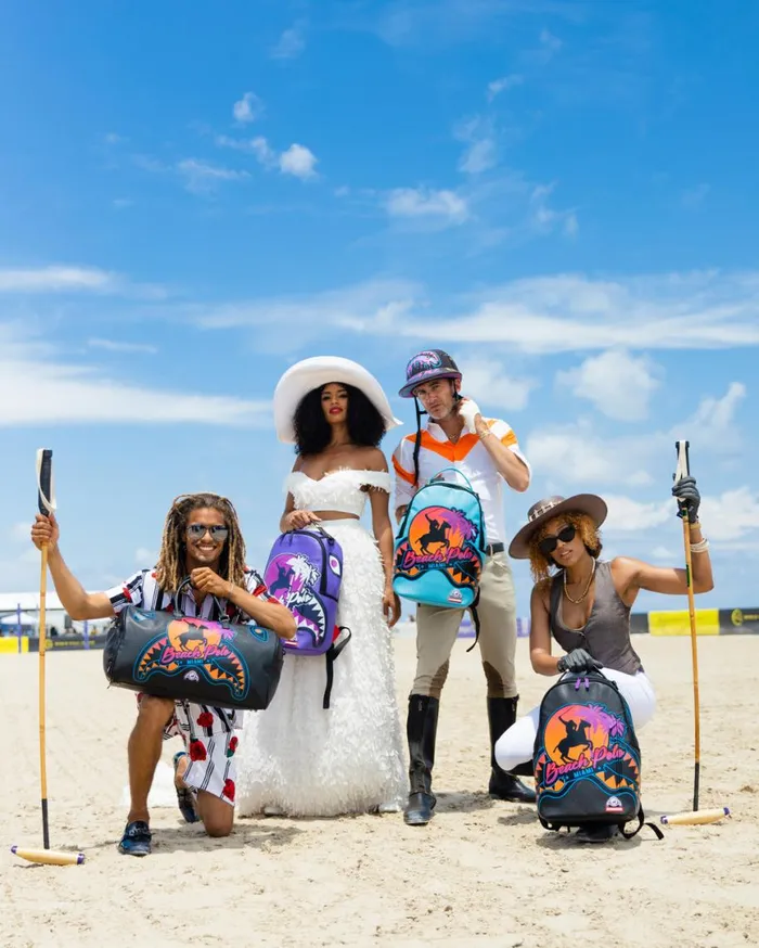 SPRAYGROUND Backpacks MIAMI BEACH POLO COLLAB BACKPACK DLXVPURPLE 8211 Universal