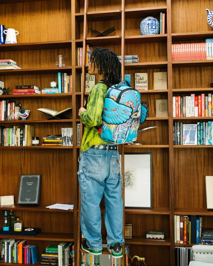 SPRAYGROUND Backpacks OFFICIAL BASQUIAT UNTITLED FALLEN ANGEL 1981 WING BACKPACK DLXV 8211 Universal