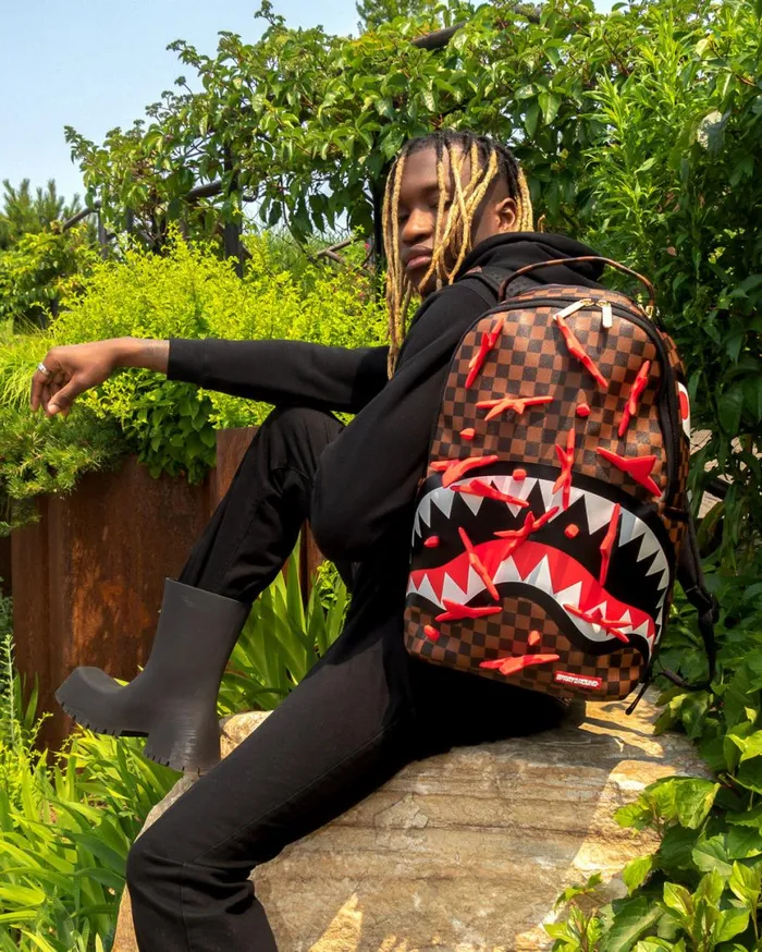SPRAYGROUND Backpacks REAL 3D NINJA STARS SMASHED BACKPACK DLXV 8211 Universal SPRAYGROUND Backpacks REAL 3D NINJA STARS SMASHED BACKPACK DLXV 8211 Universal