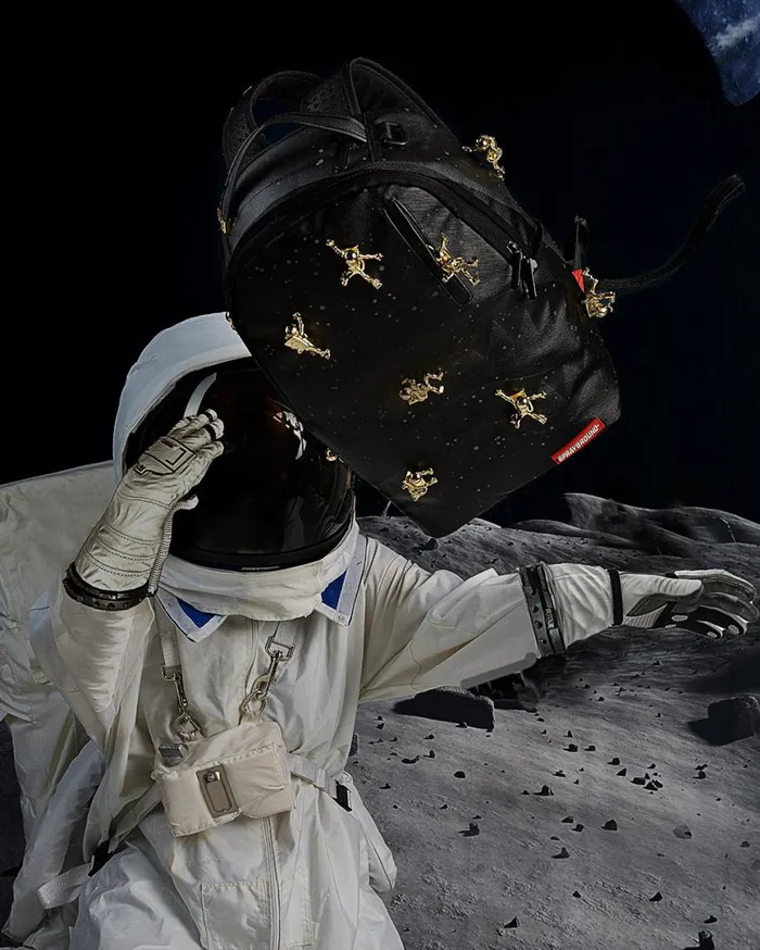 SPRAYGROUND Backpacks THE LOST IN SPACE BACKPACK 10 3D GOLD METAL ASTRONAUTS 8211 Universal SPRAYGROUND Backpacks THE LOST IN SPACE BACKPACK 10 3D GOLD METAL ASTRONAUTS 8211 Universal