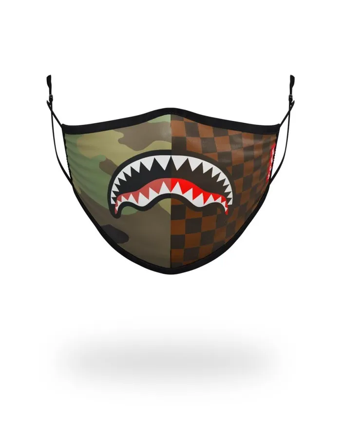 SPRAYGROUND Face Masks ADULT CHECKS and CAMO FORM FITTING FACE MASK 8211 Universal