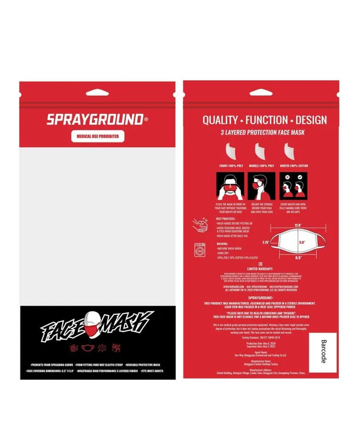 SPRAYGROUND Face Masks OFFENDED FORMFITTING MASK 8211 Universal SPRAYGROUND Face Masks OFFENDED FORMFITTING MASK 8211 Universal