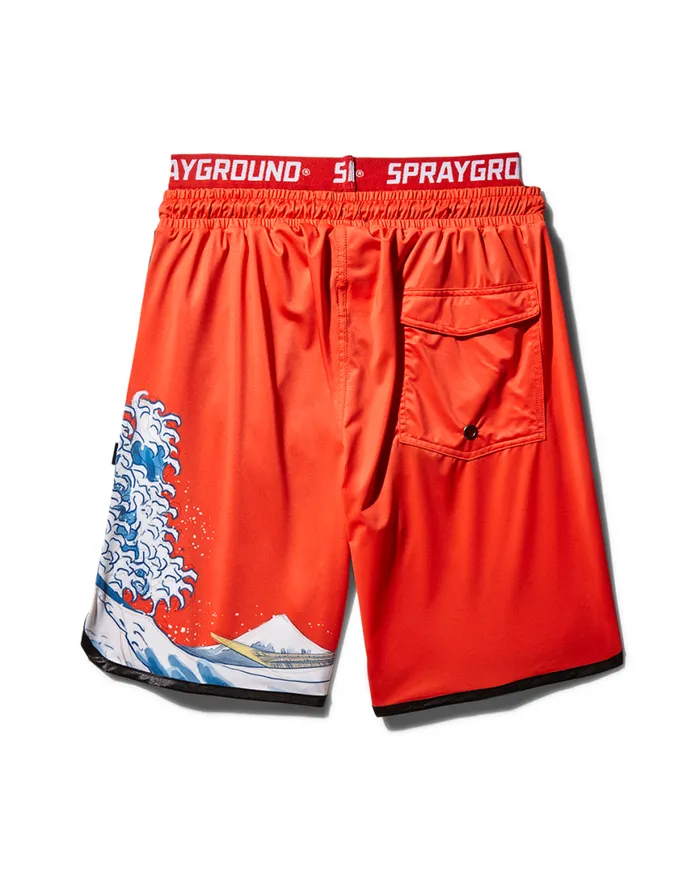 SPRAYGROUND Swimwear JAPAN WAVE CORTO SWIM TRUNKS RED 8211 Universal