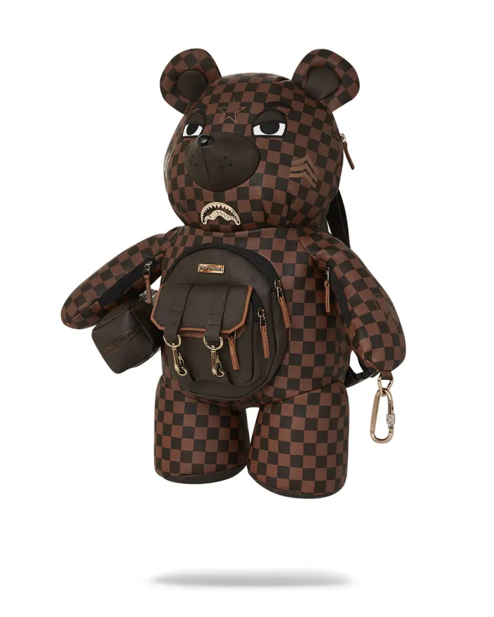 SPRAYGROUND Teddy Bear Backpacks CHECKMATE ROYALE MONEYBEAR TEDDYBEAR BACKPACK 8211 Universal