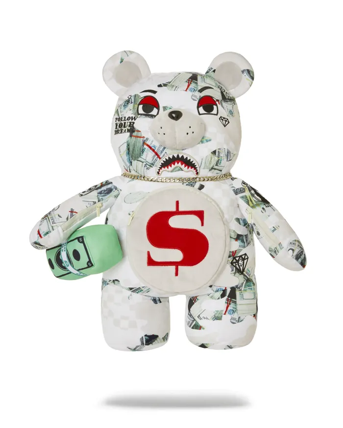 SPRAYGROUND Teddy Bear Backpacks FEROCIOU MONEYBEAR TEDDYBEAR BACKPACK 8211 Universal