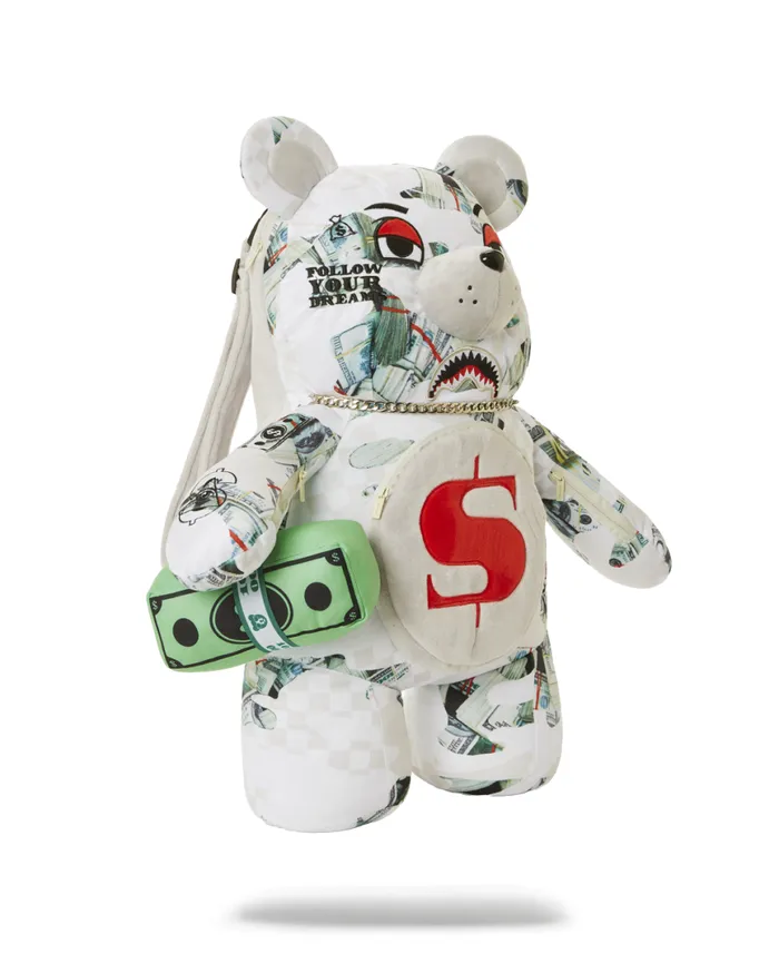 SPRAYGROUND Teddy Bear Backpacks FEROCIOU MONEYBEAR TEDDYBEAR BACKPACK 8211 Universal SPRAYGROUND Teddy Bear Backpacks FEROCIOU MONEYBEAR TEDDYBEAR BACKPACK 8211 Universal