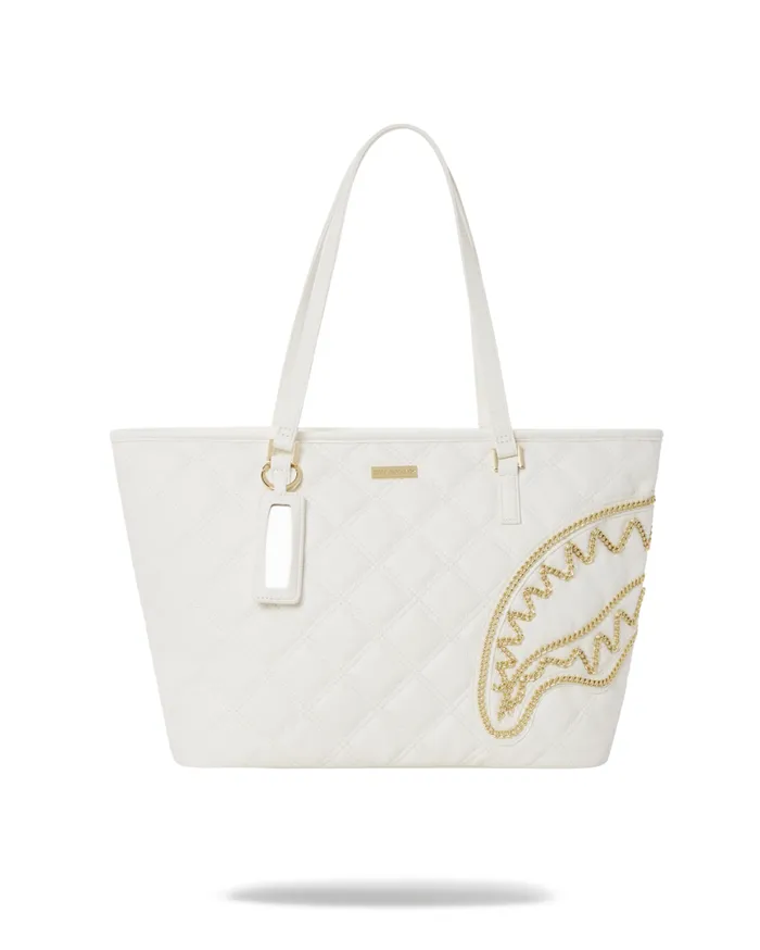 SPRAYGROUND Totes RIVIERA LE BLANC GOLD CHAIN SHARK TOTE 8211 Universal