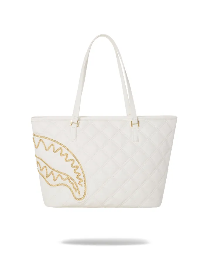 SPRAYGROUND Totes RIVIERA LE BLANC GOLD CHAIN SHARK TOTE 8211 Universal SPRAYGROUND Totes RIVIERA LE BLANC GOLD CHAIN SHARK TOTE 8211 Universal