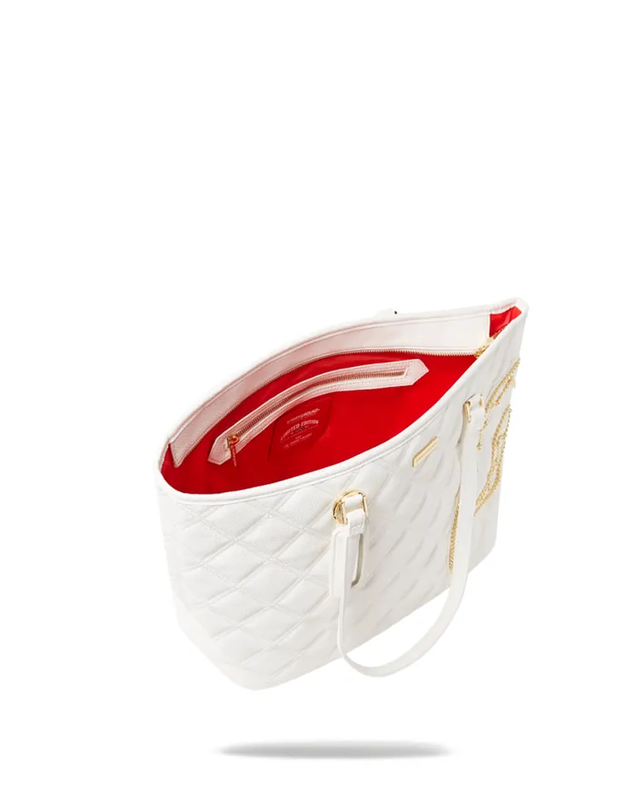 SPRAYGROUND Totes RIVIERA LE BLANC GOLD CHAIN SHARK TOTE 8211 Universal SPRAYGROUND Totes RIVIERA LE BLANC GOLD CHAIN SHARK TOTE 8211 Universal