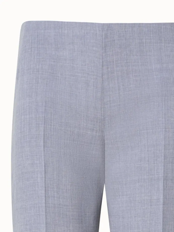 Straight Leg Pants In Wool DoubleFace Silver Women Akris Pants