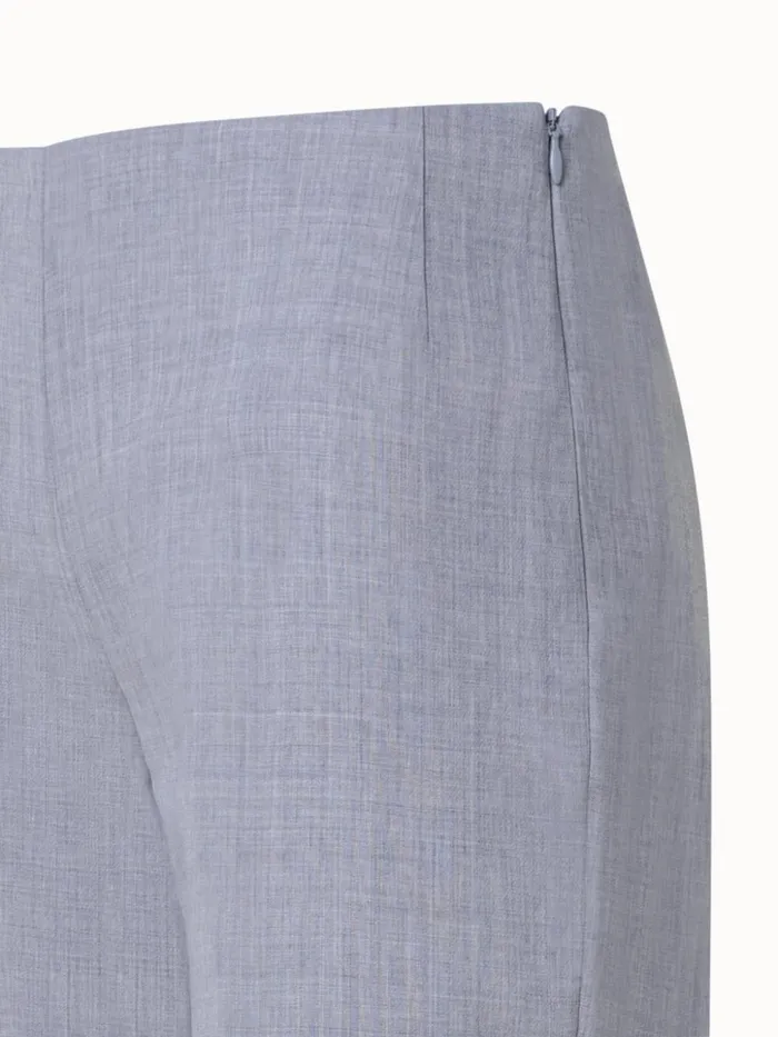 Straight Leg Pants In Wool DoubleFace Silver Women Akris Pants