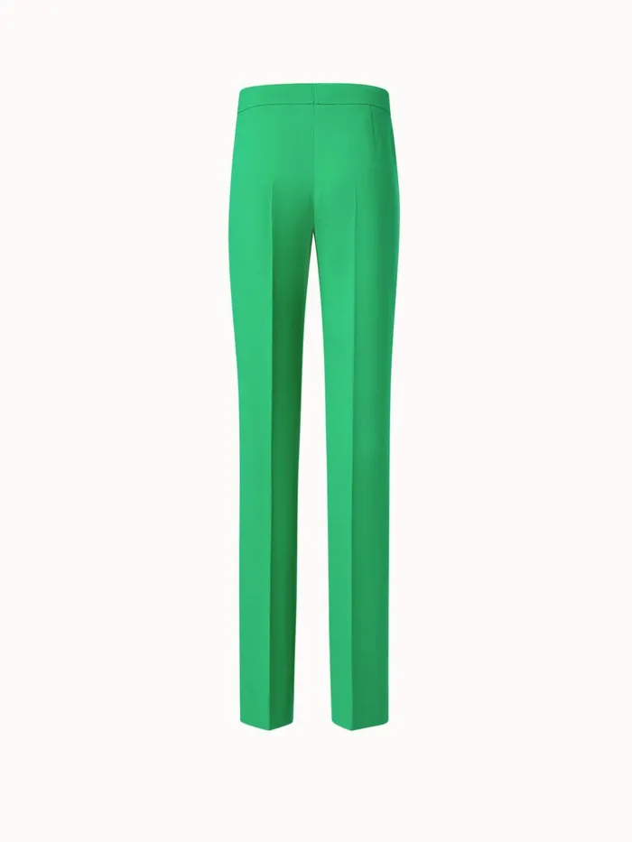 Straight Wool DoubleFace Pants Leaf Women Akris Pants