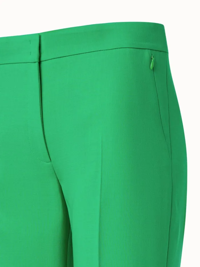 Straight Wool DoubleFace Pants Leaf Women Akris Pants