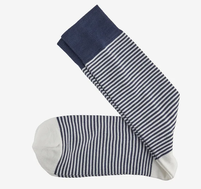 Striped Dress Socks White Heathered Micro Stripe Socks Johnston and Murphy Men