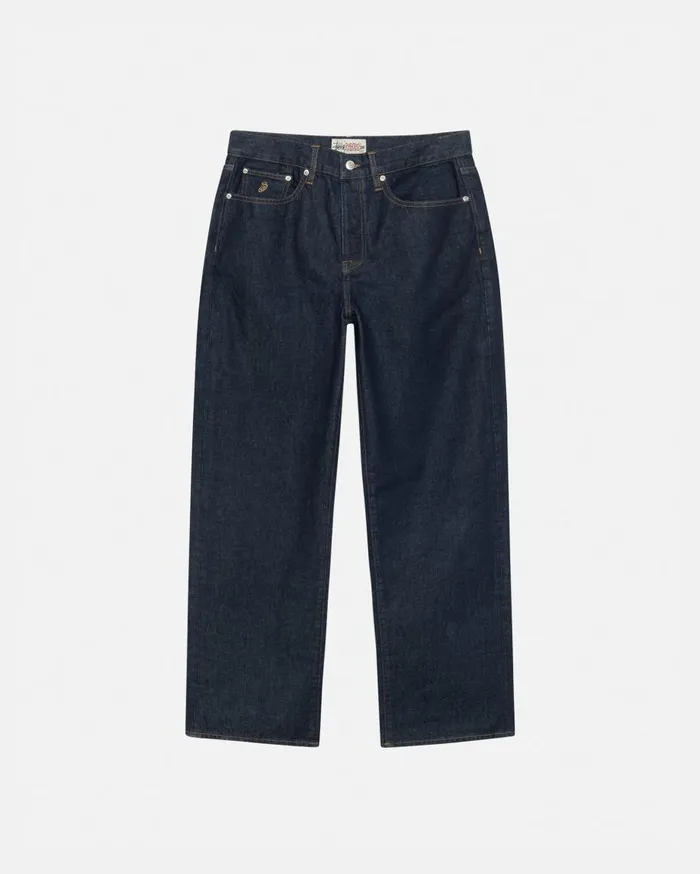 Stussy Denim RELAXED JEAN DENIM Rinsed Indigo 8211 MenWomen Stussy Denim RELAXED JEAN DENIM Rinsed Indigo 8211 MenWomen