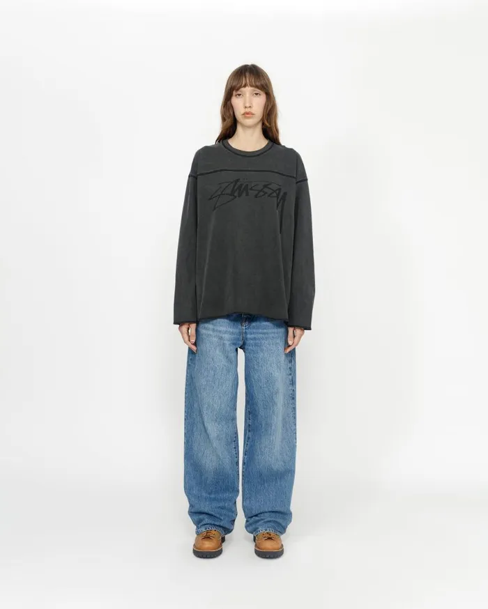 Stussy Knits FOOTBALL CREW PIGMENT DYED COTTON 8211 MenWomen