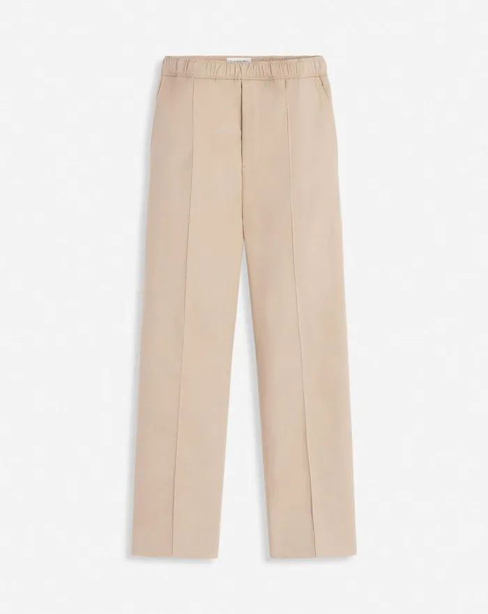 Suit Pants With An Elasticated Waistband Sand Men Lanvin Pants and Shorts