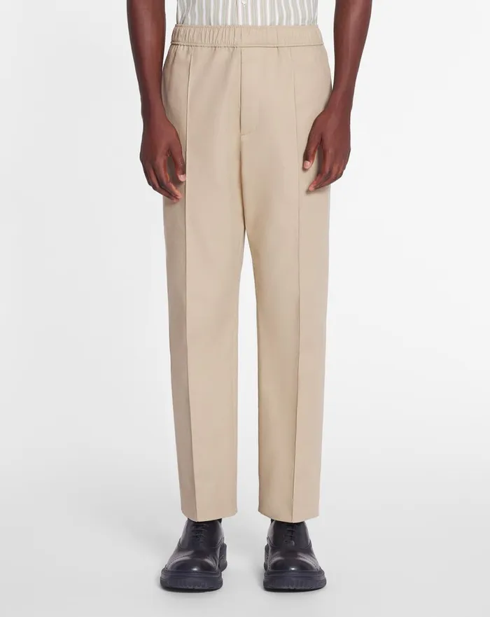 Suit Pants With An Elasticated Waistband Sand Men Lanvin Pants and Shorts Suit Pants With An Elasticated Waistband Sand Men Lanvin Pants and Shorts