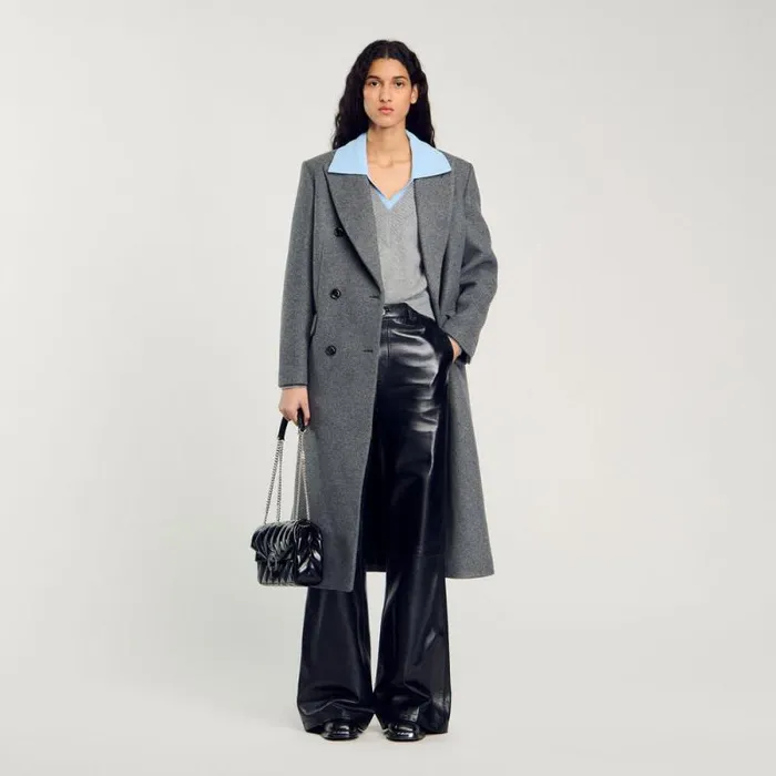 Sweaters and Cardigans Women SANDRO DoubleNeck Sweater Grey