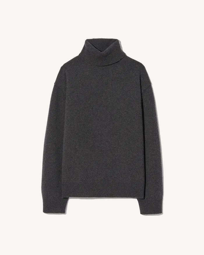 Sweaters Nili Lotan Men VINTON SWEATER Dark Charcoal Melange