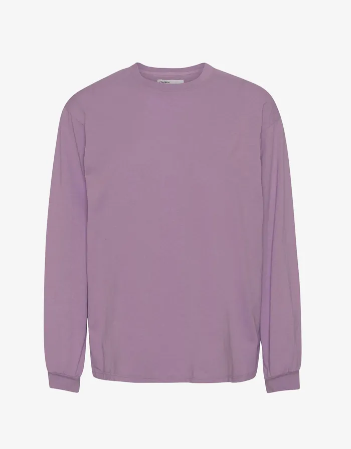 TShirts Colorfulstandard Men Oversized Organic LS TShirt 8211 Pearly Purple