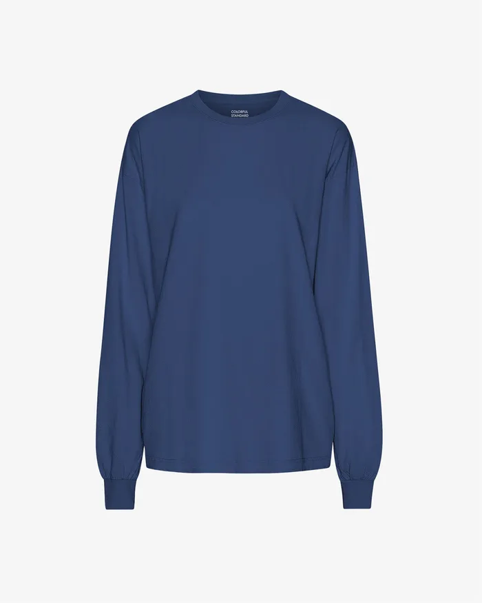 TShirts Women Colorfulstandard Oversized Organic LS TShirt 8211 Marine Blue