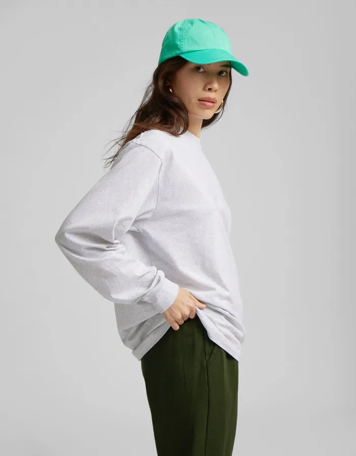 TShirts Women Colorfulstandard Oversized Organic LS TShirt 8211 Misty Brown