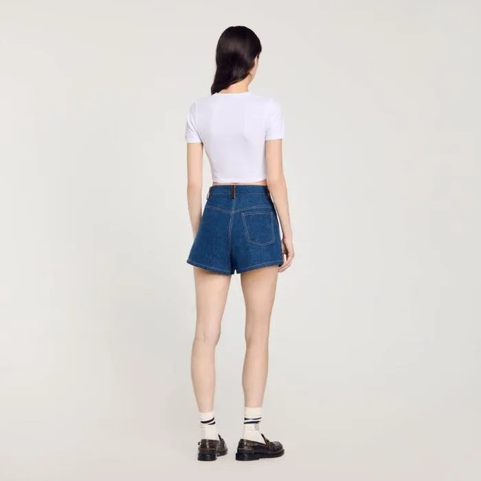 Tops and Shirts Women SANDRO Cropped Tshirt White