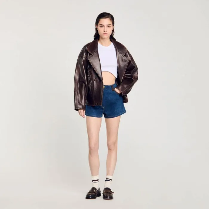 Tops and Shirts Women SANDRO Cropped Tshirt White