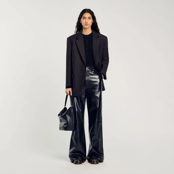 Tops and Shirts Women SANDRO Knit Bodysuit Black