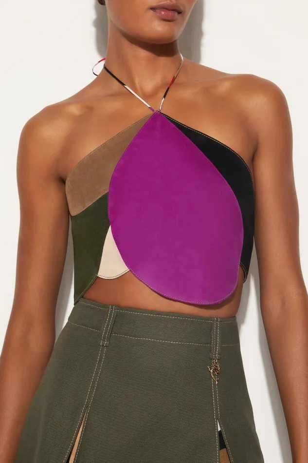 Tops And Shirts Women PUCCI Goccia Suede Top