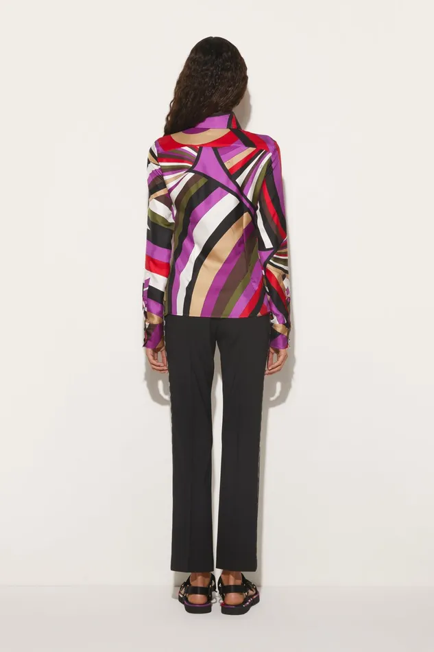 Tops And Shirts Women PUCCI IridePrint SilkTwill Shirt