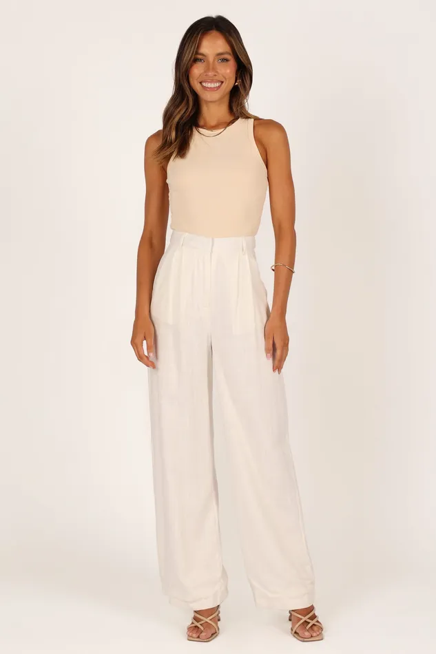 Tops Ari Ribbed Tank Top 8211 Beige Beige petalandpup Women