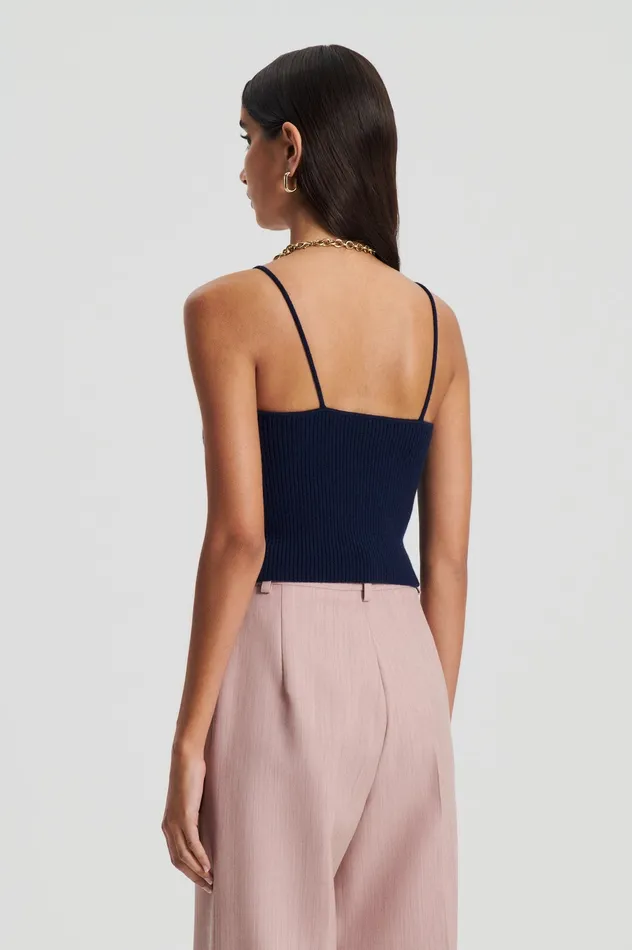 Tops CASHMERE CAMISOLE NAVY X Scanlan Theodore Women
