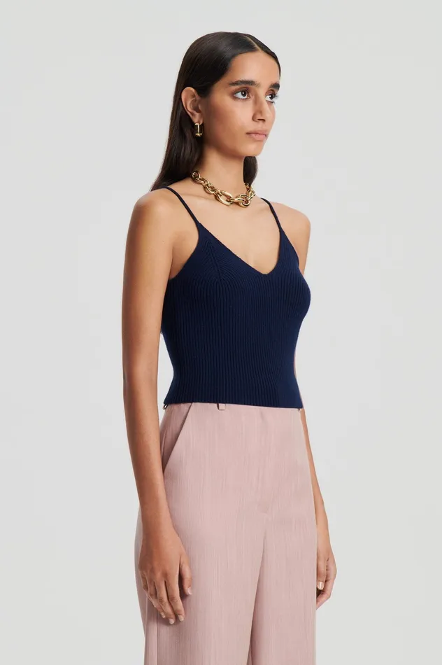 Tops CASHMERE CAMISOLE NAVY X Scanlan Theodore Women