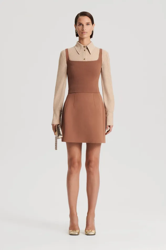 Tops CREPE KNIT SQUARE CAMISOLE SPICE Scanlan Theodore Women
